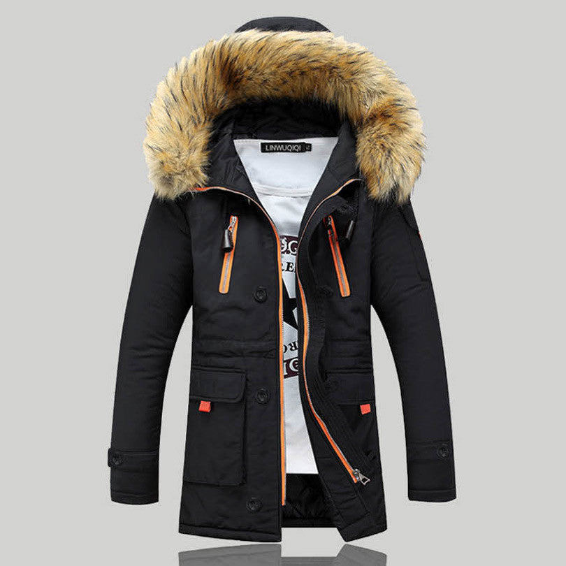 Mens Parka Clothing Thicking Men Jacket Coat With Fur Hood high Jackets Men plus size Vestidos