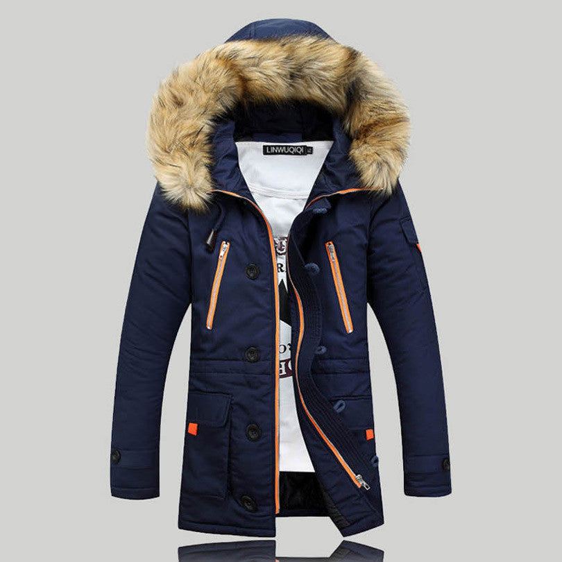 Mens Parka Clothing Thicking Men Jacket Coat With Fur Hood high Jackets Men plus size Vestidos