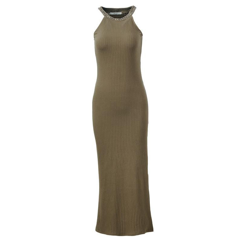 sleeveless cotton solid summer dresses casual O-neck women dress sexy and Solid Tank dresses WYQ-1366