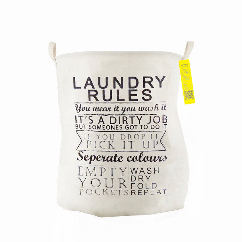 Unique Foldable Cotton Linen Washing Clothes Laundry Basket Bag Hamper Storage-Dollar Bargains Online Shopping Australia