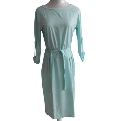 Online discount shop Australia - Fashion Women Pencil Work Dress Summer Spring Casual Dress Bodycon Elegant Sheath Casual Office Dresses with Belt