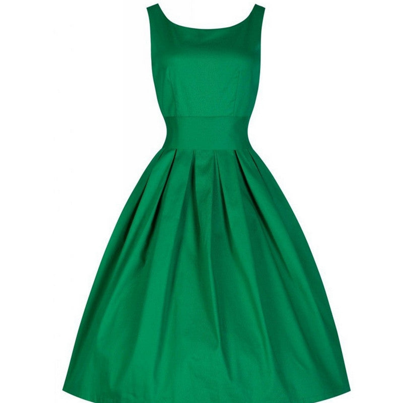 Online discount shop Australia - Fashion Summer Dot Floral Print Party Dress 50s Women Robe Rockabilly Vintage Swing Pinup Dresses vestidos de fiesta