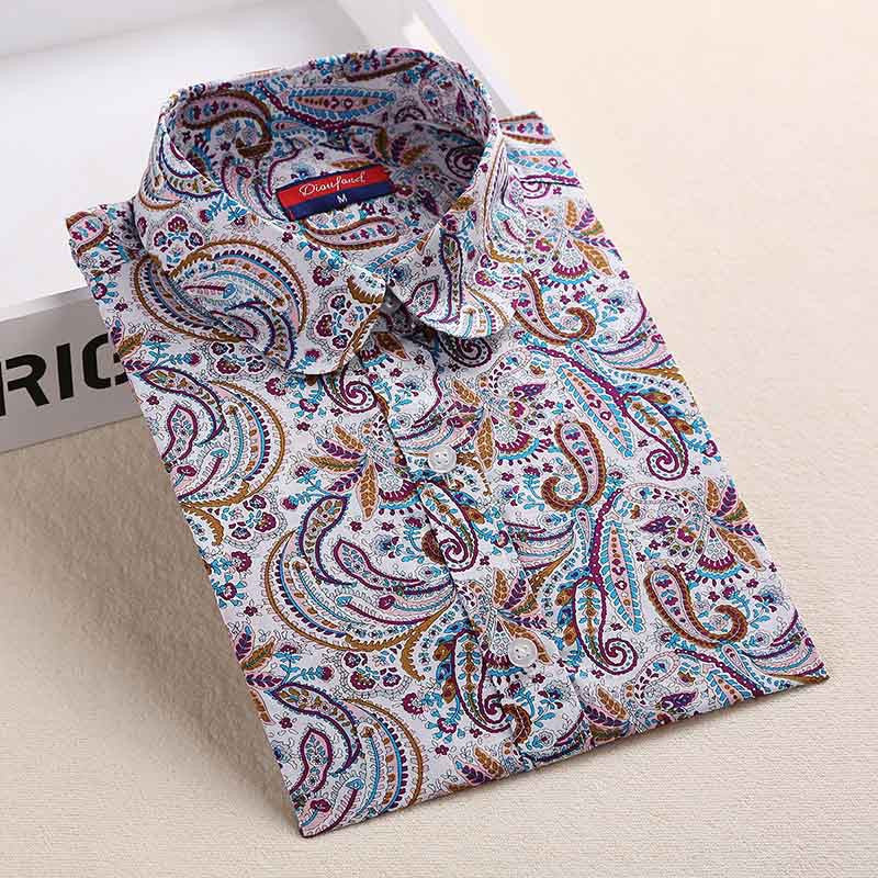 Online discount shop Australia - Blouse Shirt Women Long Sleeve Shirts women Cotton Casual Blouses Plus Size Women Clothing Blouse