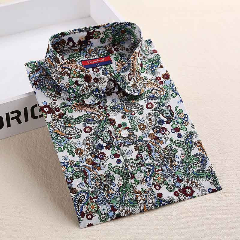 Online discount shop Australia - Blouse Shirt Women Long Sleeve Shirts women Cotton Casual Blouses Plus Size Women Clothing Blouse