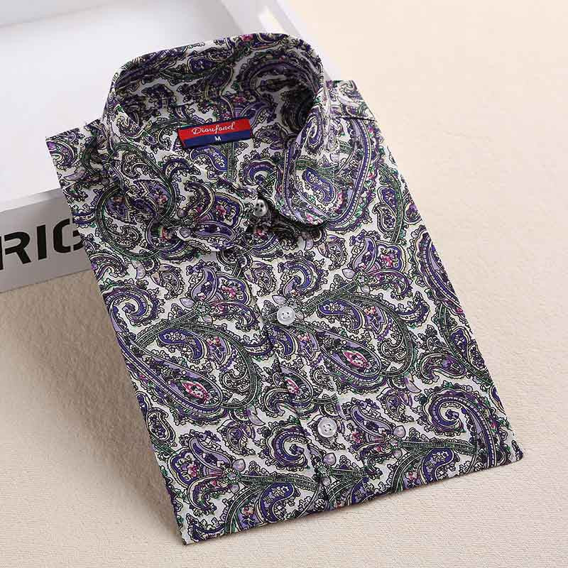 Online discount shop Australia - Blouse Shirt Women Long Sleeve Shirts women Cotton Casual Blouses Plus Size Women Clothing Blouse