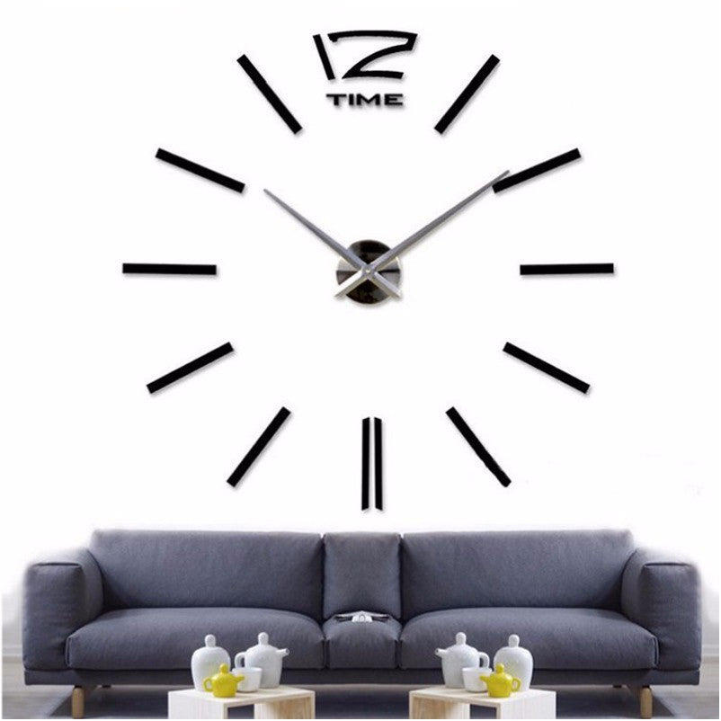 DIY 3d Home Decoration Wall Clock Big Mirror Wall Clock Modern Design,Large Size Wall Clocks.DIY Wall Sticker Unique Gift