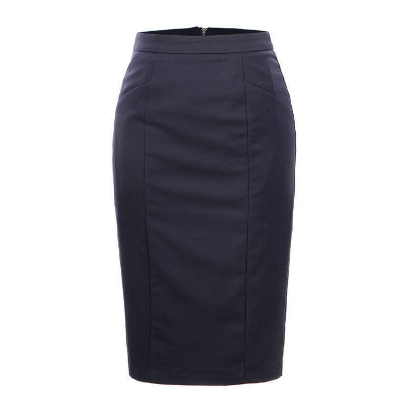 Online discount shop Australia - Casual Women Skirt Knee-length High Waisted Empire Midi Pencil Skirt