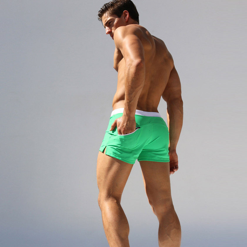 Men Swimwear Swimming Trunks Men Zipper Pocket Swimsuit Men Swim Trunks Bathing Suit Maillot De Bain Swimwear for Men S/M/L/XL-Dollar Bargains Online Shopping Australia