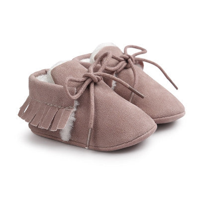 Online discount shop Australia - Baby Boy Girl Baby Moccasins Soft Moccs Shoes Bebe Fringe Soft Soled Non-slip Footwear Crib Shoes New PU Suede Leather Newborn