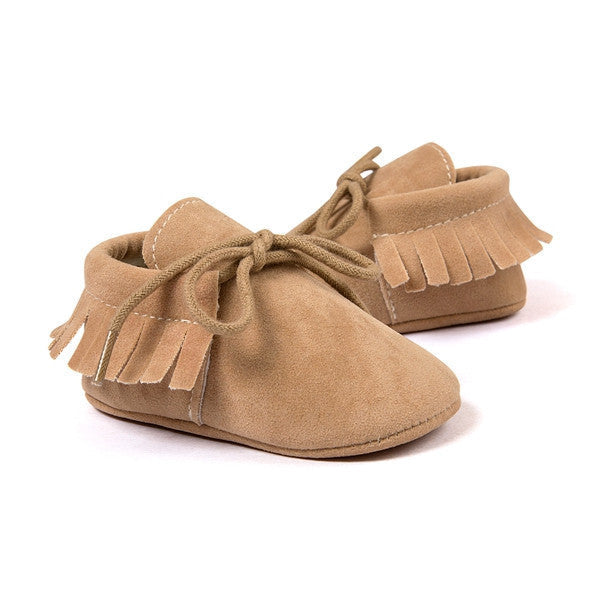 Online discount shop Australia - Baby Boy Girl Baby Moccasins Soft Moccs Shoes Bebe Fringe Soft Soled Non-slip Footwear Crib Shoes New PU Suede Leather Newborn