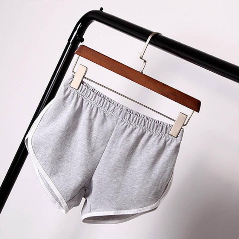 Summer Street Fashion Shorts Women Elastic Waist Short Pants Women All-match Loose Solid Soft Cotton Casual Short
