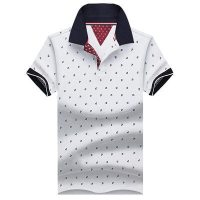 Polo Shirt Men 100% Cotton Printed POLO Shirts Brands Short Sleeve Camisas Polo Stand Collar Male Polo Shirts 3XL,EDA377