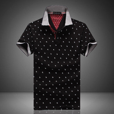 Polo Shirt Men 100% Cotton Printed POLO Shirts Brands Short Sleeve Camisas Polo Stand Collar Male Polo Shirts 3XL,EDA377