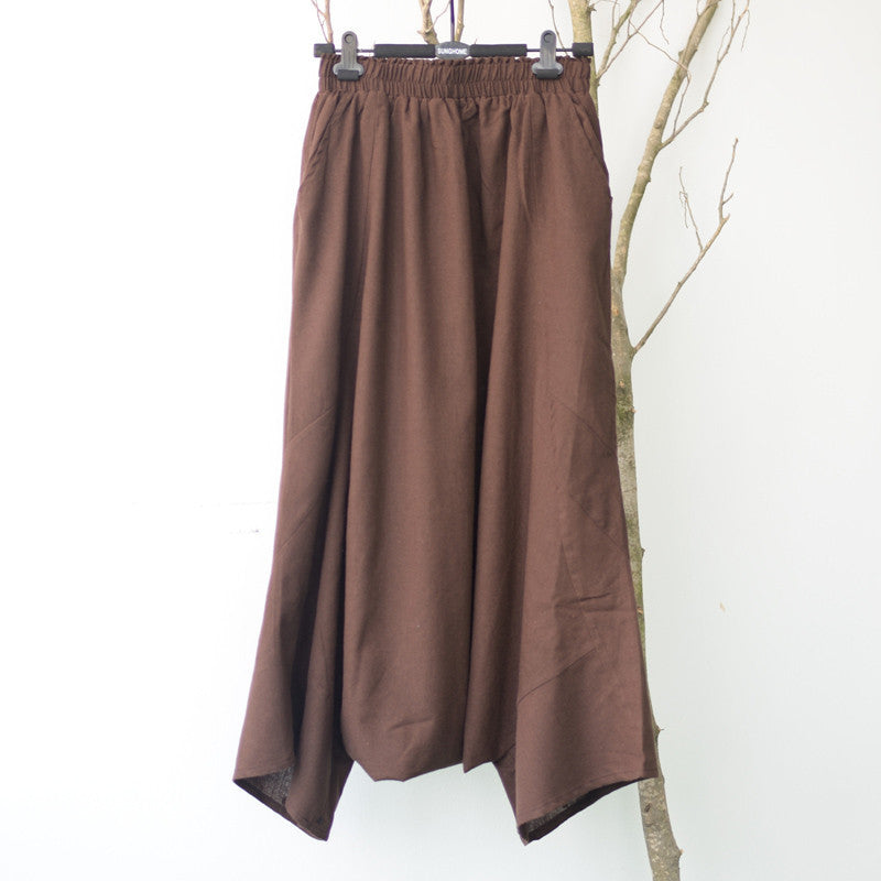 Online discount shop Australia - Linen Casual Pants Personality Loose Harem Pants Plus Size Solid Elastic Waist Women's Pants Trousers for Women