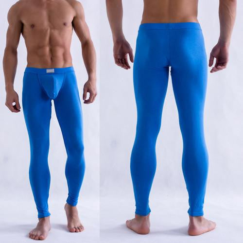 Solid Color Men's Long Johns Pants Thermal Underwear Low Rise Underpants M L XL