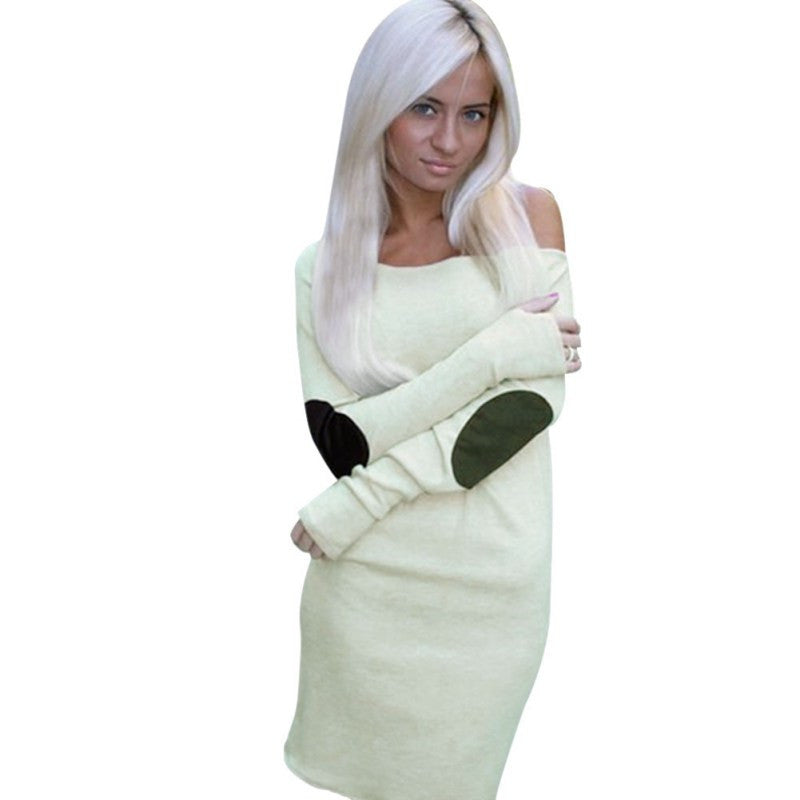 Online discount shop Australia - Fashion Sexy Women Off Shoulder Long Sleeve Short Mini Dress Casual Clubwear Dresses PL1