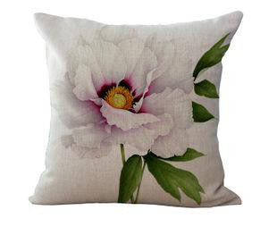 Rose Flower Small Fresh Cotton Linen Cushion Home Sofa Car Decorative Pillow Decor Pillow