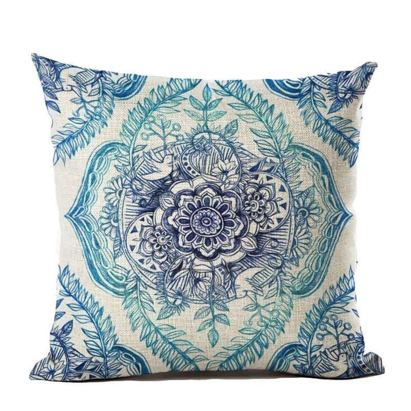 Online discount shop Australia - Cushion Cover Nordic Pillow Case Cotton Linen Flower Round 3D Board Cushion Cover Home Decorative Pillow Cover