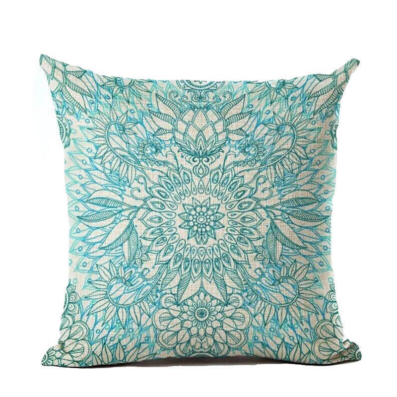 Online discount shop Australia - Cushion Cover Nordic Pillow Case Cotton Linen Flower Round 3D Board Cushion Cover Home Decorative Pillow Cover