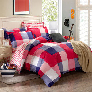 Online discount shop Australia - bedding sets 4pcs stripe duvet quilt cover for king queen full twin size bedclothes 100%cotton cartoon bed linen kids bedsheet