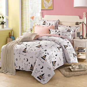 Online discount shop Australia - bedding sets 4pcs stripe duvet quilt cover for king queen full twin size bedclothes 100%cotton cartoon bed linen kids bedsheet