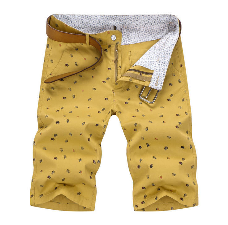 mens shorts print casual Men's shorts fashion cotton shorts homme shorts khaki white green-Dollar Bargains Online Shopping Australia