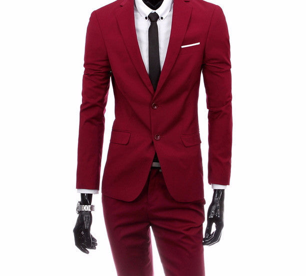 Online discount shop Australia - boutique men suit sets / Men's two button Blazers suit+vest+jacket pants