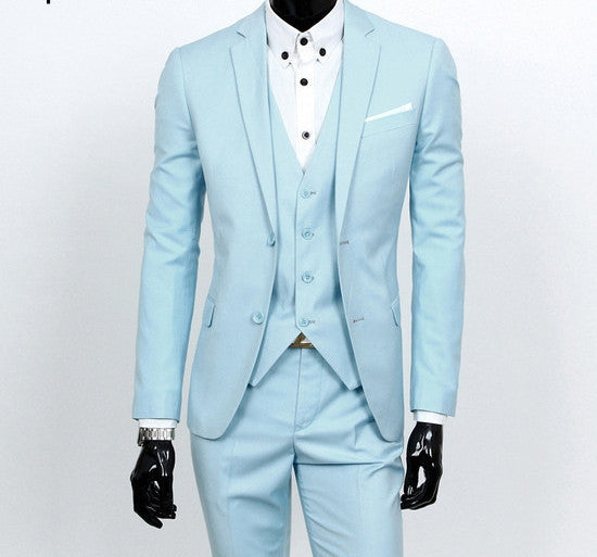 Online discount shop Australia - boutique men suit sets / Men's two button Blazers suit+vest+jacket pants