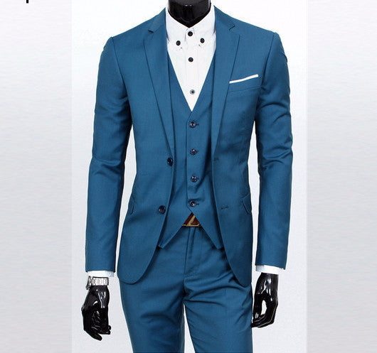 Online discount shop Australia - boutique men suit sets / Men's two button Blazers suit+vest+jacket pants