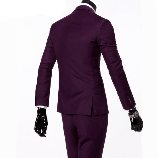 Online discount shop Australia - boutique men suit sets / Men's two button Blazers suit+vest+jacket pants