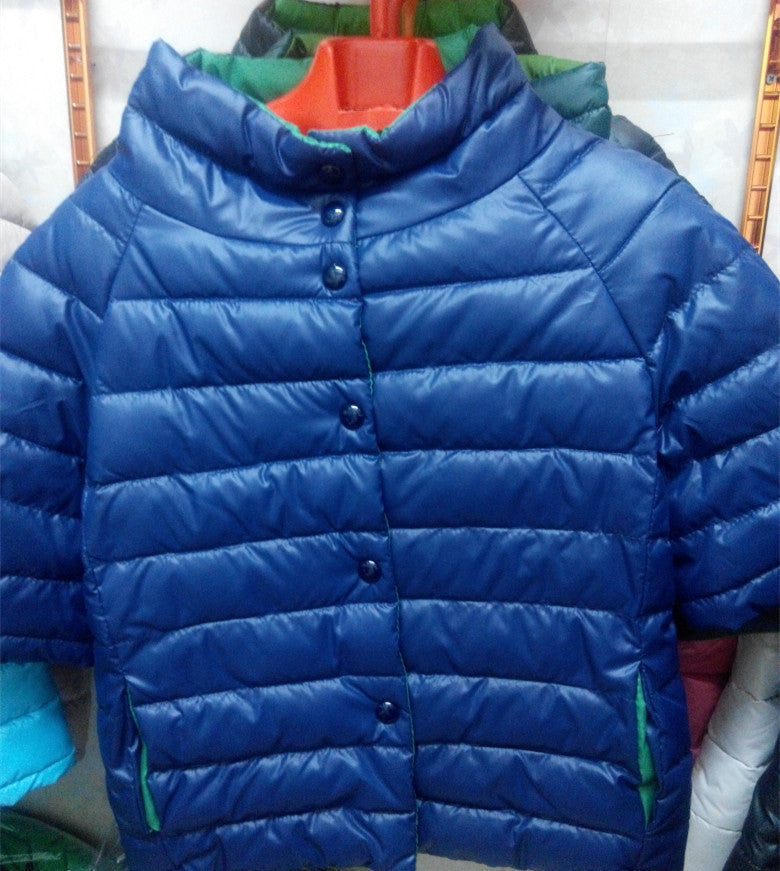 Online discount shop Australia - Fashion Half Sleeve Stand Collar Parkas &Coat for  Women with Hollow Cotton Inside