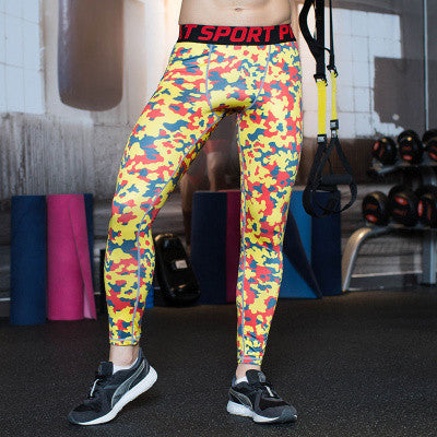 Camouflage Men Compression Tights Camo Pants Lycra Skinny Leggings G-ym Clothing Pants Fitness Jogger-Dollar Bargains Online Shopping Australia