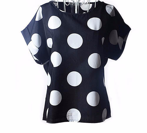 Online discount shop Australia - Colorful Apparel Print O-Neck Tropical Chiffon Women Blouses Short Batwing Sleeve Plus Size Shirt Body