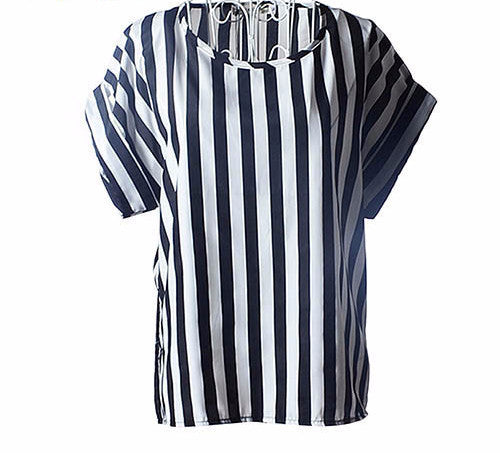 Online discount shop Australia - Colorful Apparel Print O-Neck Tropical Chiffon Women Blouses Short Batwing Sleeve Plus Size Shirt Body