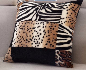Online discount shop Australia - Decorative Cushion Cover 43x43cm throw pillows Leopard Zebra tiger giraffe Velvet Fabric seat cushion cover sofa pillowcase B46