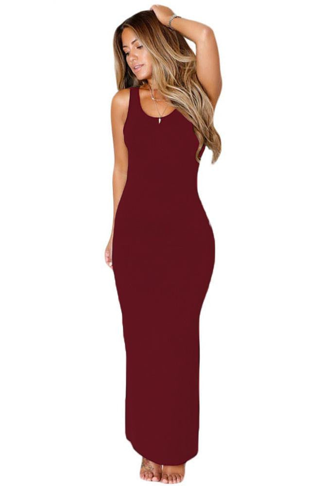 Women Dress Dresses Vestido Casual Black Hollowed Back Maxi Dress Bodycon Dress GY60455