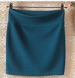 Trend Knitting High Candy color Packet buttock professional A-line skirt Summer short mini skirt women