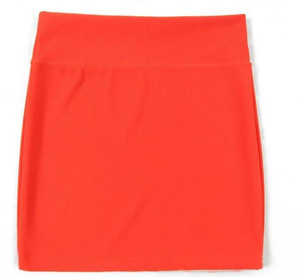 Trend Knitting High Candy color Packet buttock professional A-line skirt Summer short mini skirt women