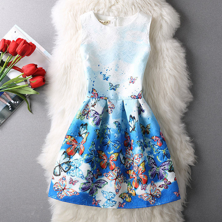 Print Summer Women Casual Dress Ethnic Ladies A-Line Party Evening Elegant Dresses Female Plus Size XL