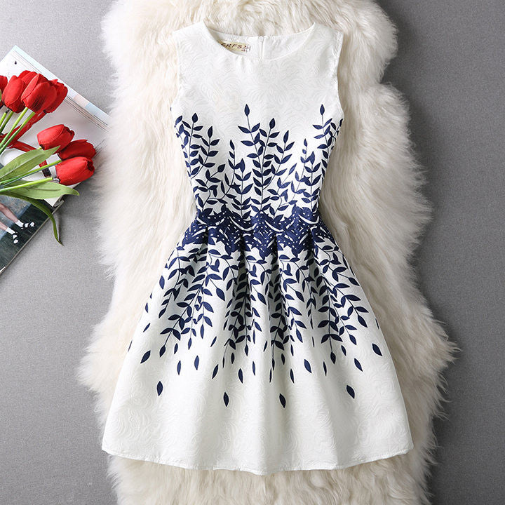 Print Summer Women Casual Dress Ethnic Ladies A-Line Party Evening Elegant Dresses Female Plus Size XL