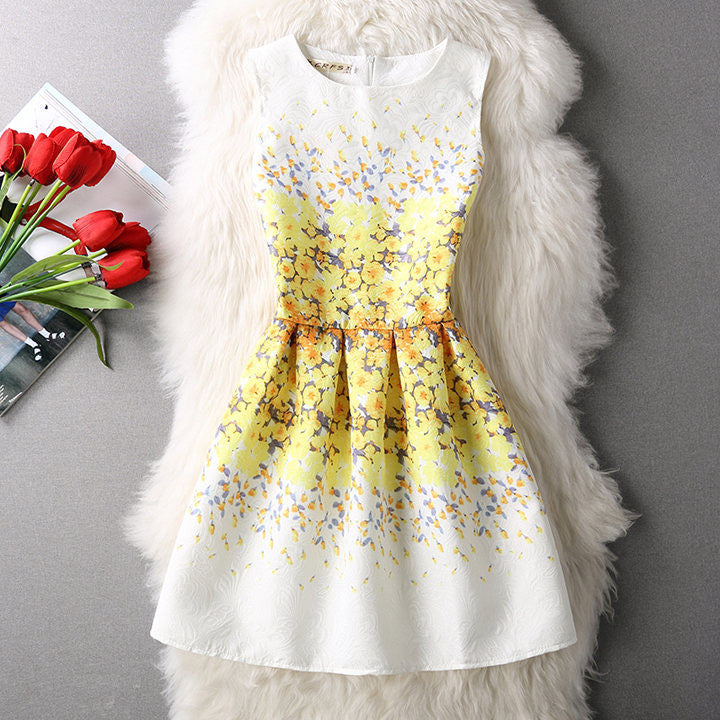Print Summer Women Casual Dress Ethnic Ladies A-Line Party Evening Elegant Dresses Female Plus Size XL