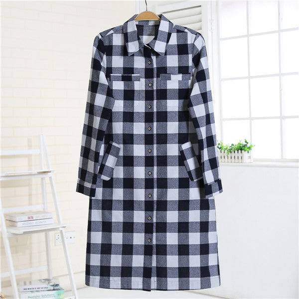 Online discount shop Australia - Dioufond Autumn Women Dress Long Plaid Casual Dress Long Sleeve Dresses Office Dresses Vestidos Robe Longue Femme Plus Size