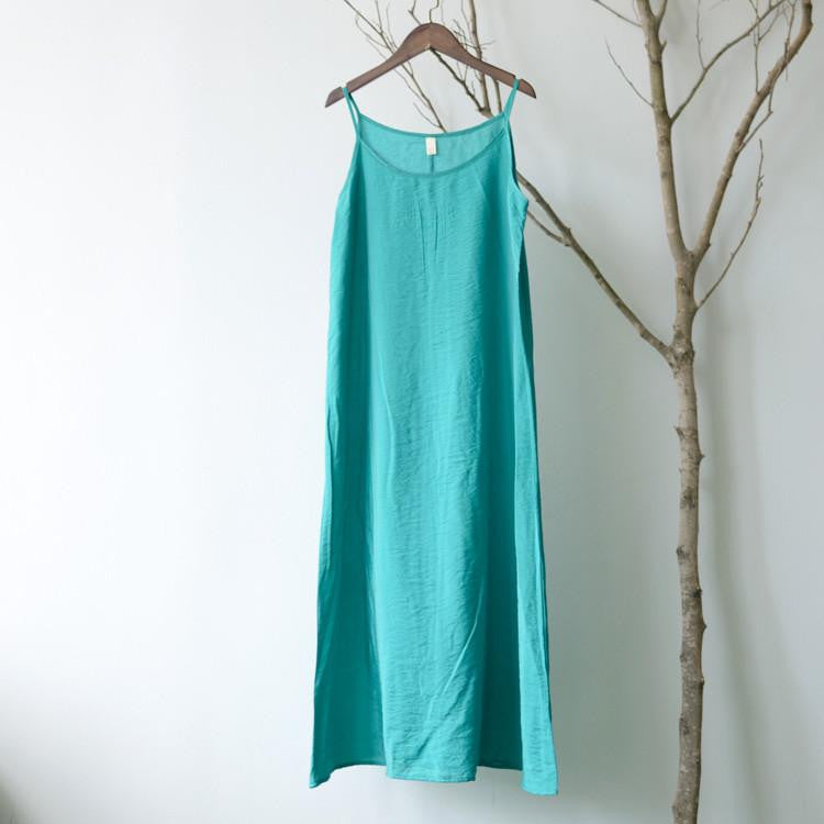 Summer Dress Solid Multi-Color Natural Silk Cotton Slips Dresses Plus Size Slip S200