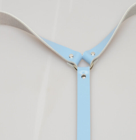 Basic Style Women Men Handmade Underbust Waist Belt Y Leather Harness Body Cage Straps