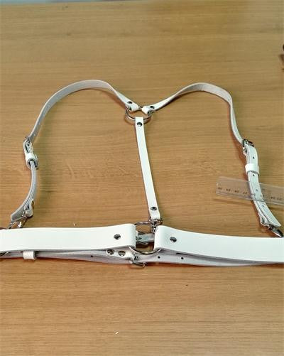 Basic Style Women Men Handmade Underbust Waist Belt Y Leather Harness Body Cage Straps