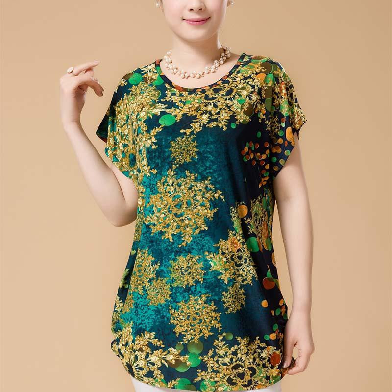 women casual blouses plus size short sleeve floral women blouses shirts