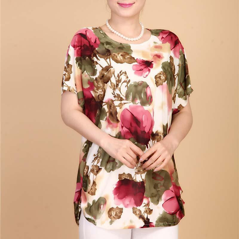 women casual blouses plus size short sleeve floral women blouses shirts