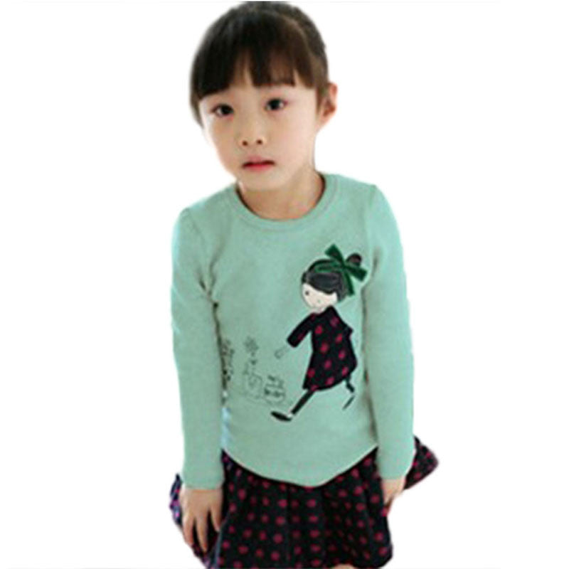 Online discount shop Australia - Kid Baby Clothes Girl Cotton Long SLeeve T-Shirt Pullover Tops 2-7Y