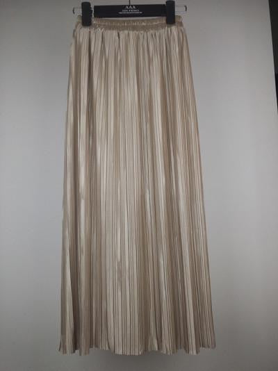 Women Fashion Gold Sequined Skirts Female Black Red Green High Waist Pleated Midi Novelty Midi Skirts