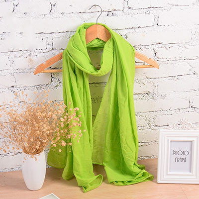 Fashion Pure Women Scarf Long Cotton Candy Colors Shawl 18 Colors Warm Soft Women Muffler